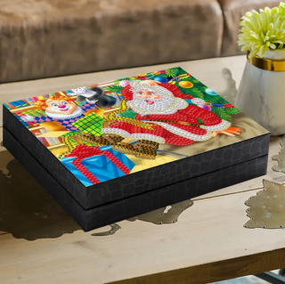 Preview: Diamond Painting Weihnachtsmann Schmuck Box